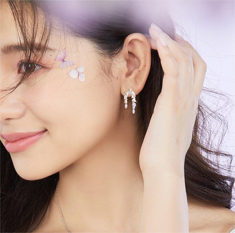 ピアス [wingbling] Fior Flower Drop One Touch Ring Earring Amazon.com: Dangle Flower Earrings for Women (2 Pair Flower