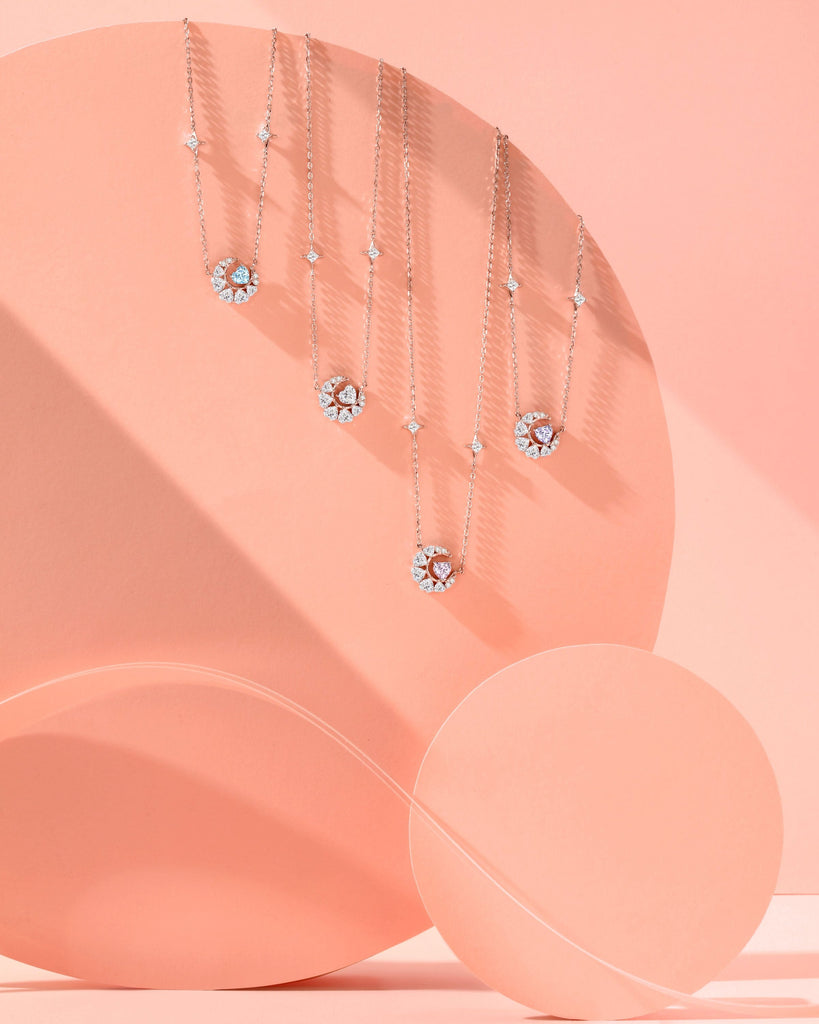 Moon Star Sterling Silver Necklace