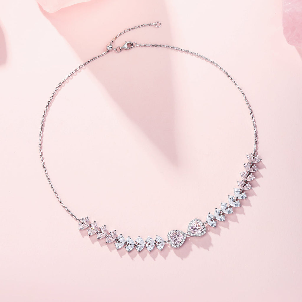 Fanci "Bling Sweetheart" Tennis Sterling Silver Necklace Full