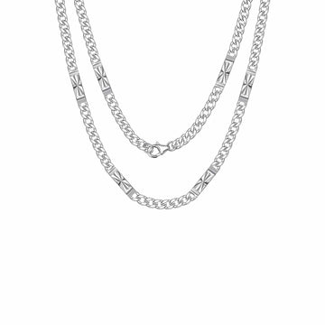 Mens Sterling Silver Cuban Link Chain 20 inches