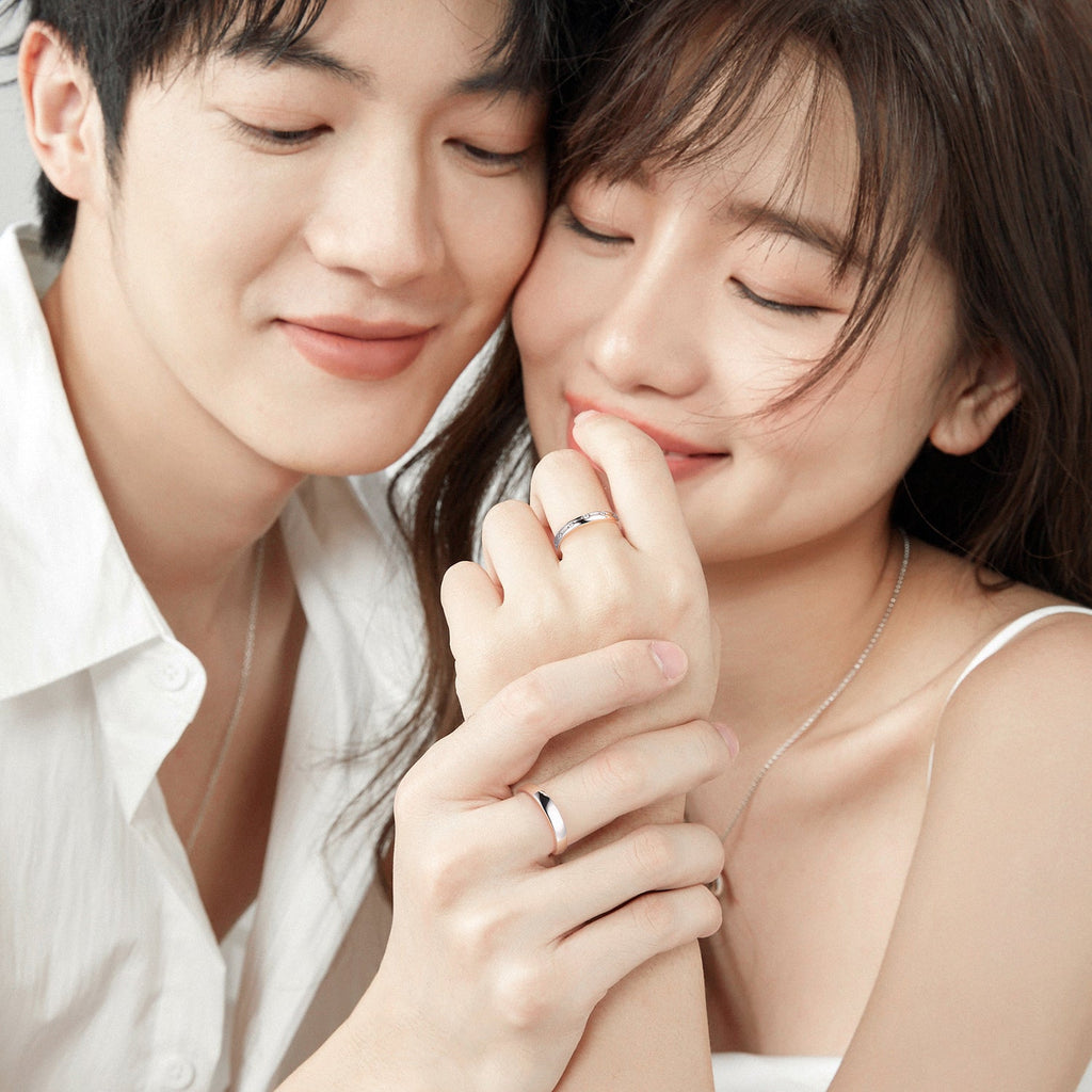 FANCIME "Time Flow" Wedding Bands Sterling Silver Rings Model