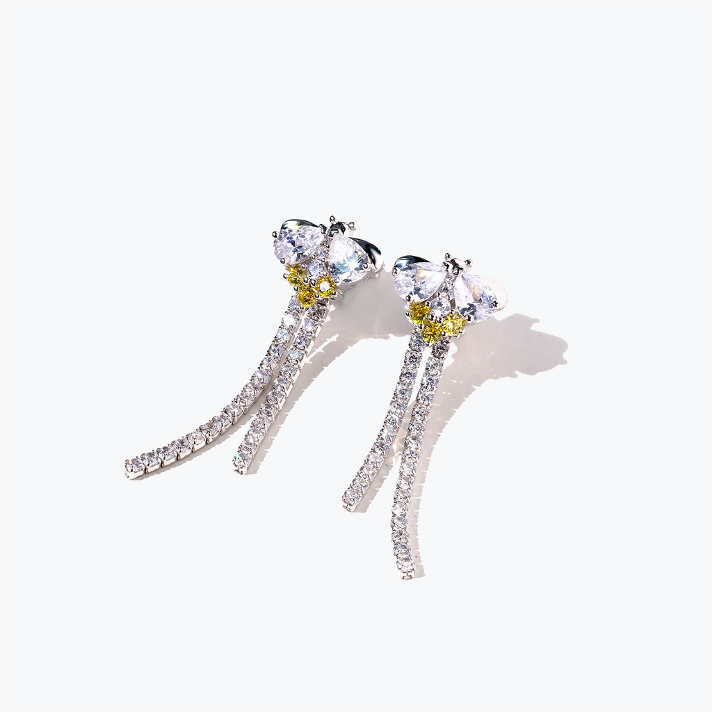 FANCIME "Song of Fireflies" Threader Sterling Silver Post Earrings Main