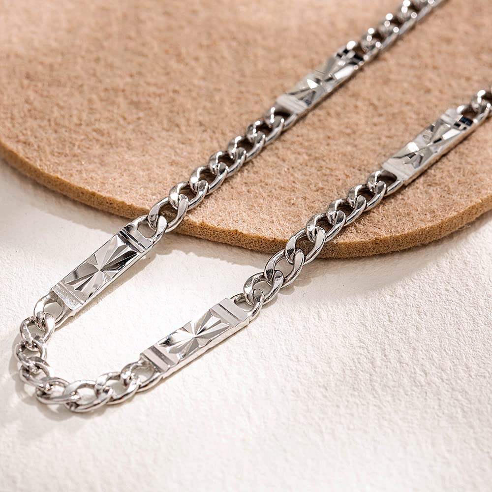 Mens Sterling Silver Cuban Link Chain 20 inches