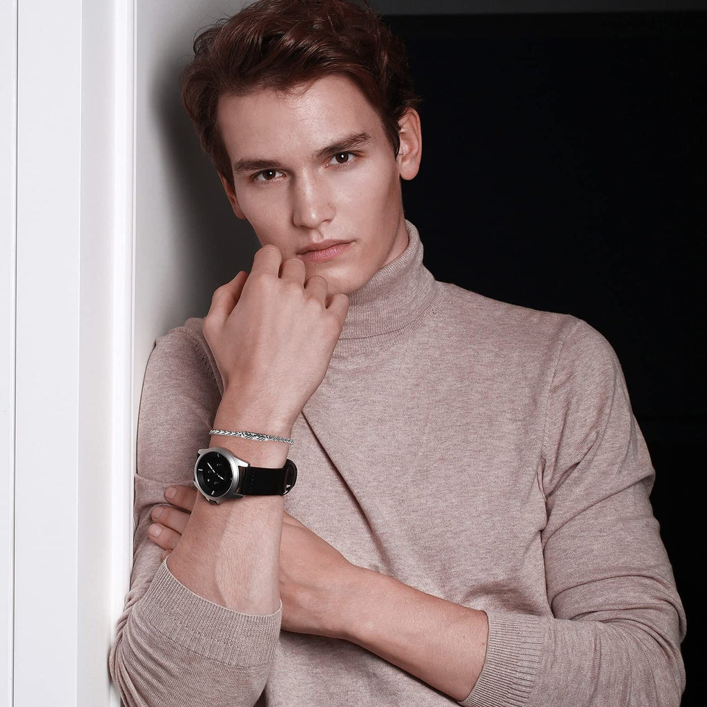 FANCIME DESTINATION Charm Wheat Chain Sterling Silver Bracelet  Model