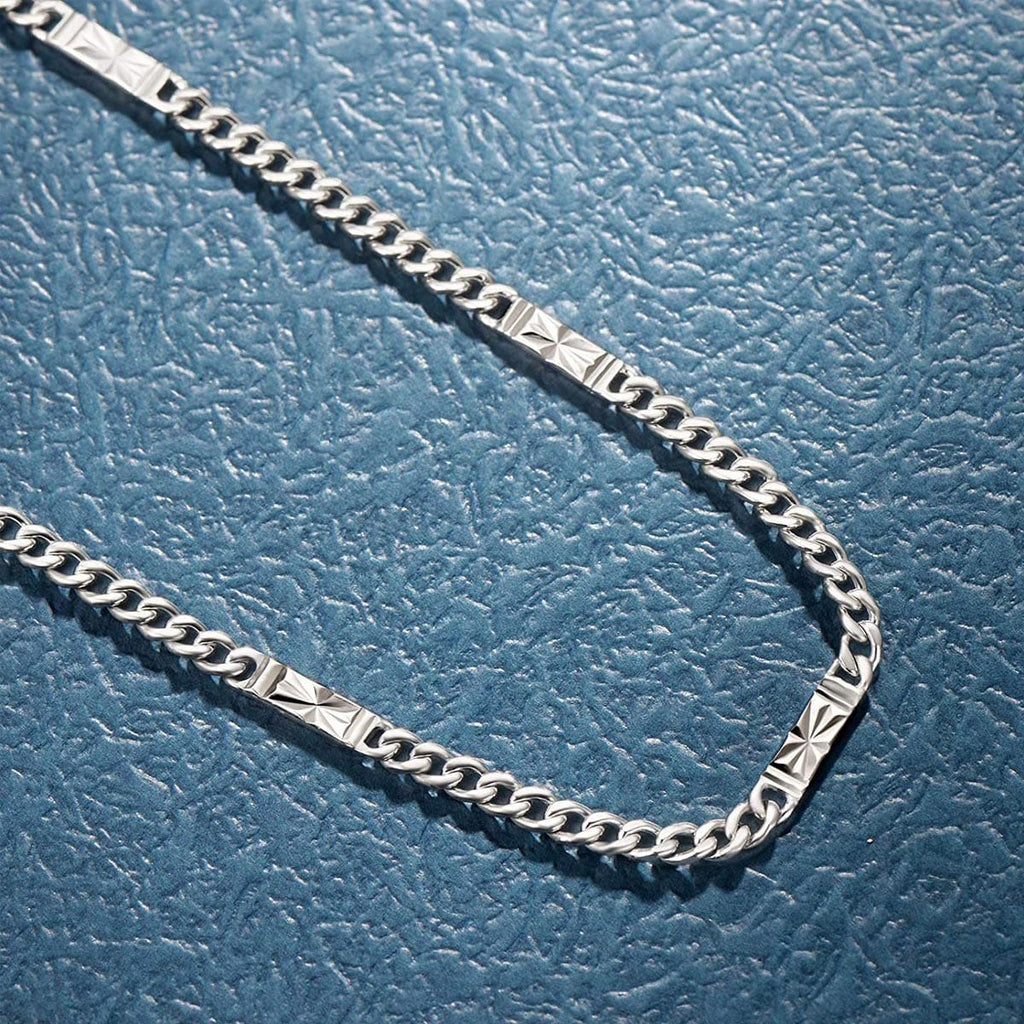 Mens Sterling Silver Cuban Link Chain 20 inches