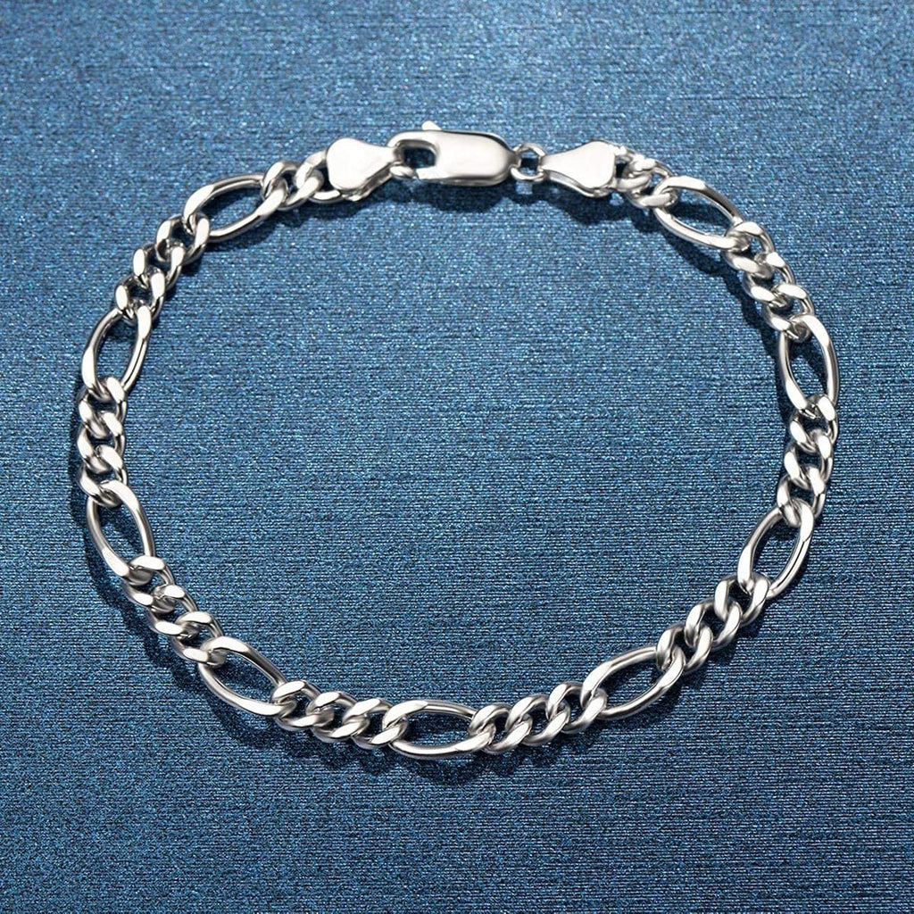 FANCIME Men's Figaro Sterling Silver Bracelet Show\