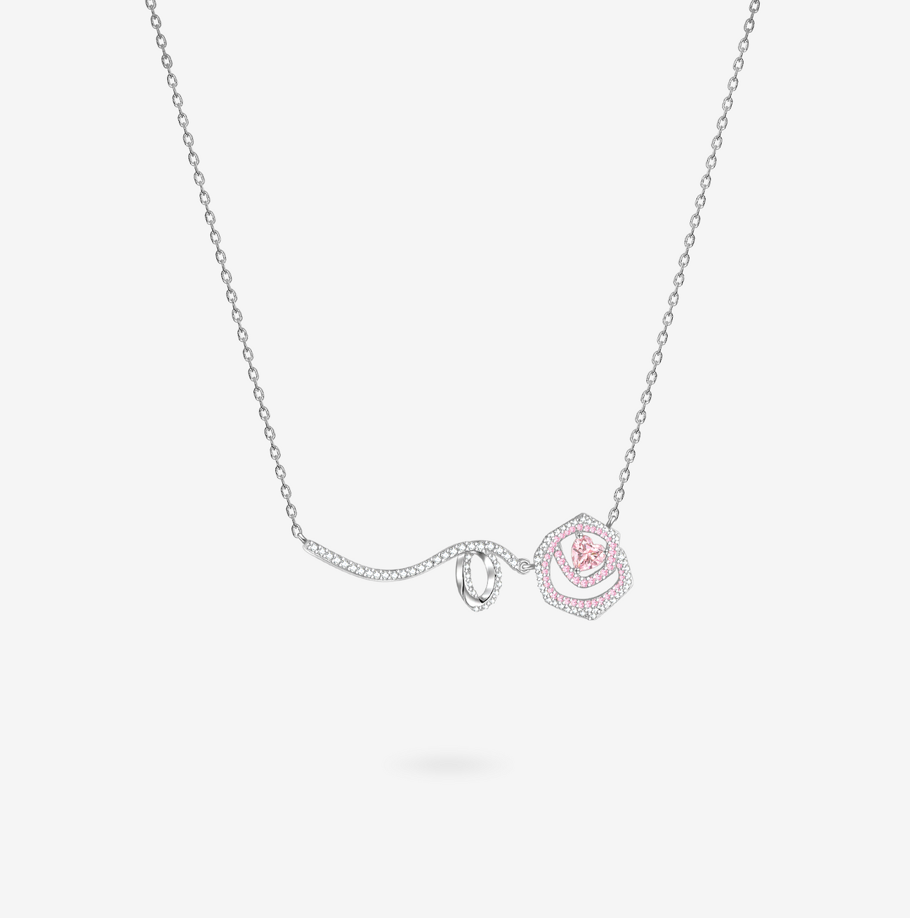 FANCI ME "Rose Amour" Sterling Silver Necklace Main