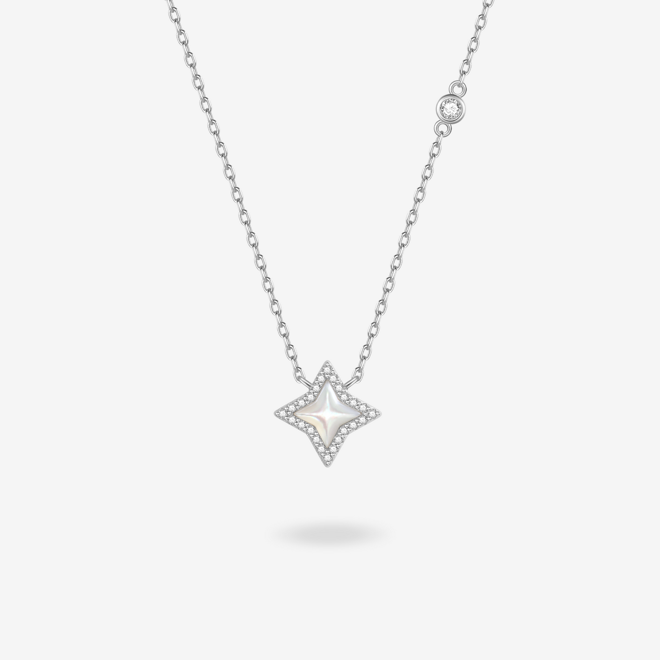 FANCI ME "Starlit Melody" Celestial Sterling Silver Necklace White Main